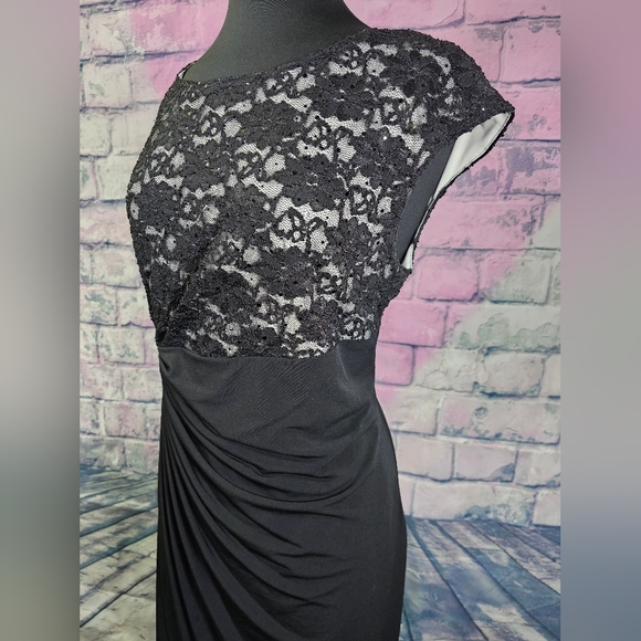 Women's Faux Wrap Evening Dress Size 14 - Picture 3 of 6